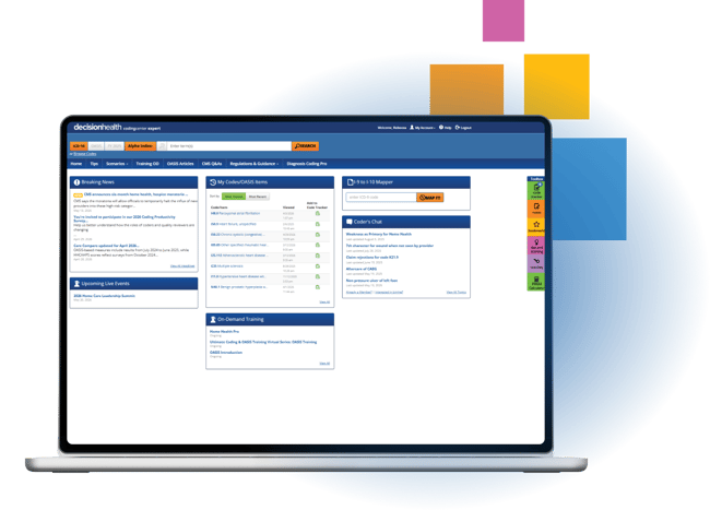 home health coding center dashboard