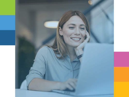 businesswoman using home health coding center