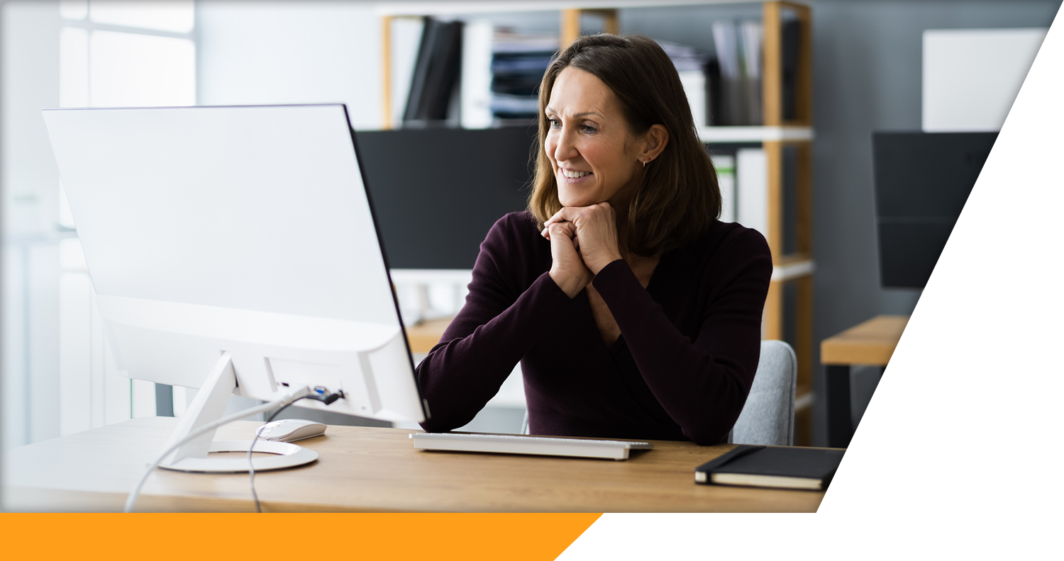 Woman on Computer